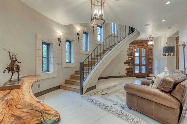 30 Bear Dance Vlg, Bigfork, MT 59911 - living area featuring stairs and recessed lighting