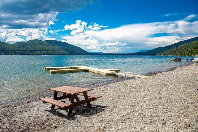 62 Limber Pne, Whitefish, MT 59937 - dock area with a water and mountain view