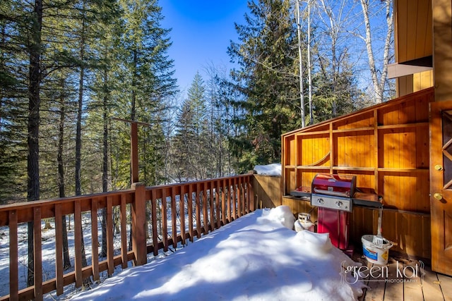 62 Limber Pne, Whitefish, MT 59937 - view of snow covered deck