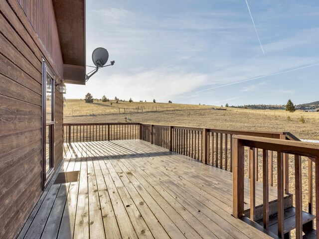 3600 Fairmont Rd, Anaconda, MT 59711 - wooden terrace with a rural view