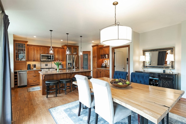 2200 Rafferty Ln, Missoula, MT 59804 - dining area featuring light wood-type flooring and recessed lighting