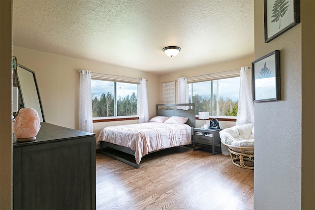 2200 Rafferty Ln, Missoula, MT 59804 - bedroom with multiple windows, light wood-style flooring, and a textured ceiling