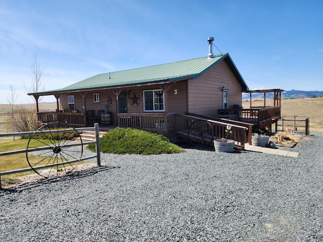 view of front of house with metal roof