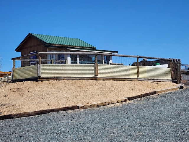 exterior space featuring an exterior structure