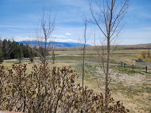 mountain view with a rural view