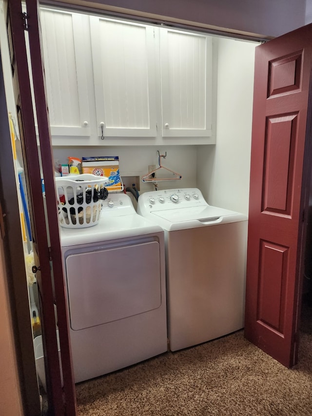 laundry area with cabinet space and washing machine and dryer