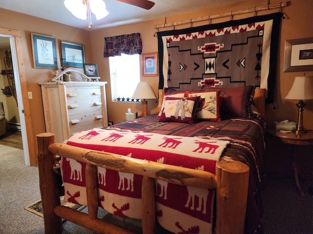 bedroom featuring carpet