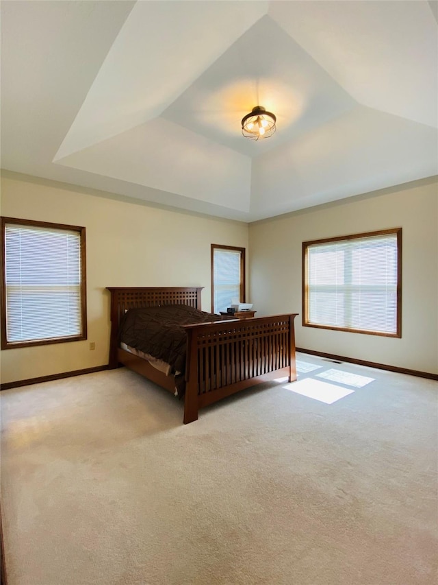 5055 Jordan Ct, Missoula, MT 59803 - bedroom with light carpet and a tray ceiling