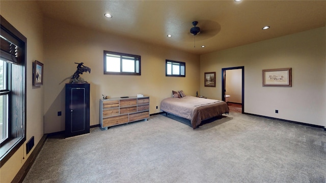 87 Velvet Grv, Eureka, MT 59917 - bedroom with carpet flooring, recessed lighting, and a ceiling fan