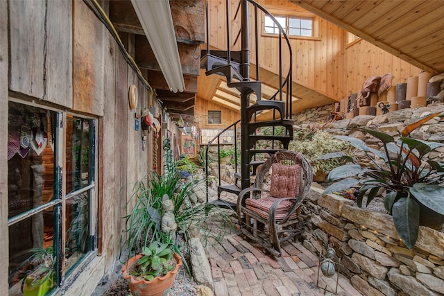 living area featuring wood-type flooring