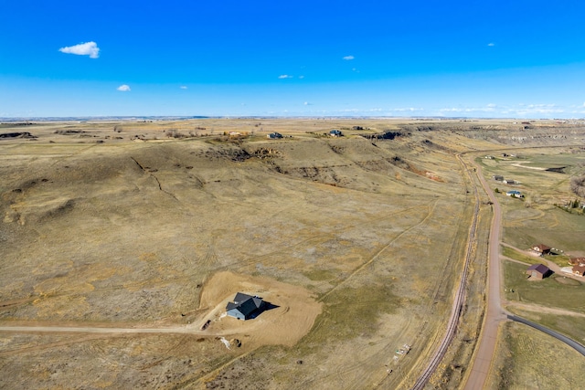 drone / aerial view featuring a rural view