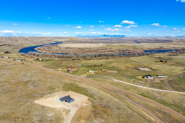 bird's eye view with a rural view