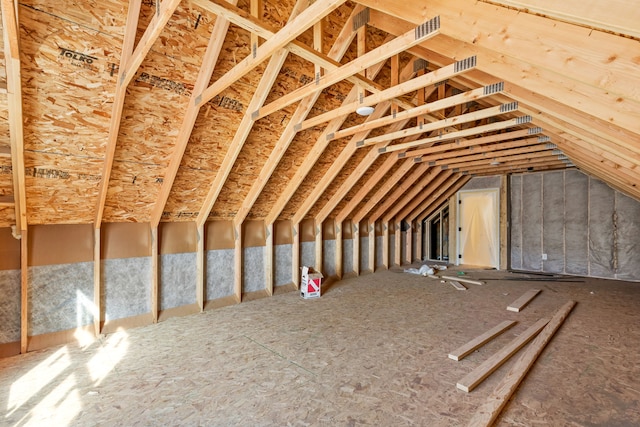 view of attic