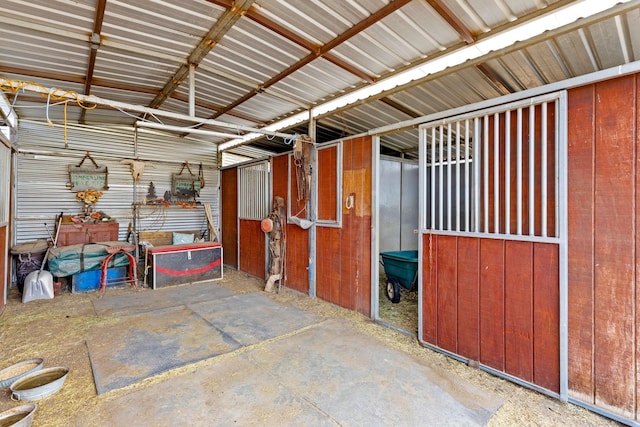 view of horse barn