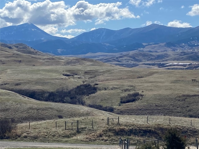 property view of mountains with a rural view