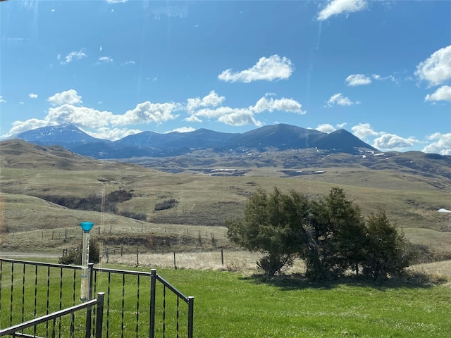 mountain view with a rural view