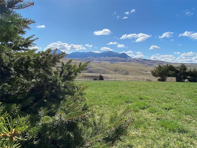 property view of mountains with a rural view