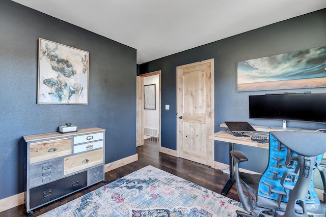 3570 Juniper Dr, Helena, MT 59602 - home office featuring wood finished floors and a textured wall