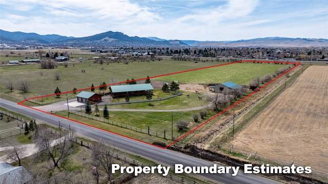 3570 Juniper Dr, Helena, MT 59602 - overview of rural landscape featuring property parcel outlined