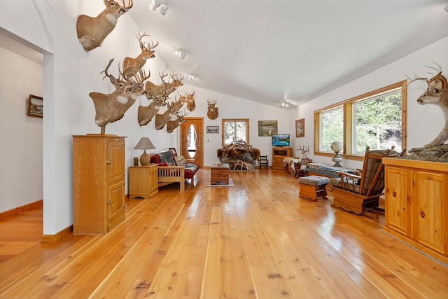 1000 Kelley Rd, Columbia Falls, MT 59912 - sitting room featuring light wood-style flooring, healthy amount of natural light, and lofted ceiling