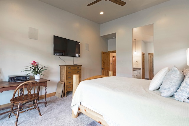 780 Anglers Bend Way, Missoula, MT 59802 - carpeted bedroom with baseboards, ensuite bathroom, and recessed lighting