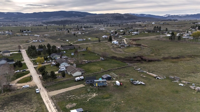 aerial view with a rural view and a mountain view