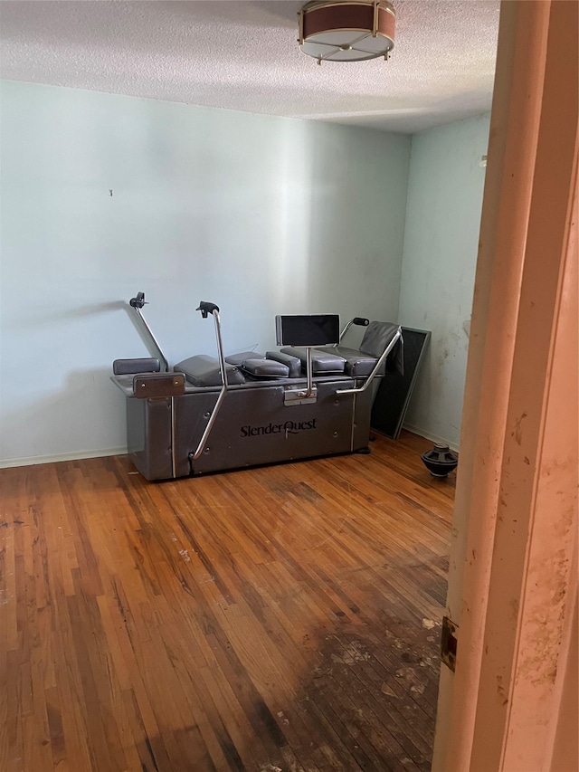 800 16th St S, Great Falls, MT 59405 - office area featuring hardwood / wood-style floors and a textured ceiling