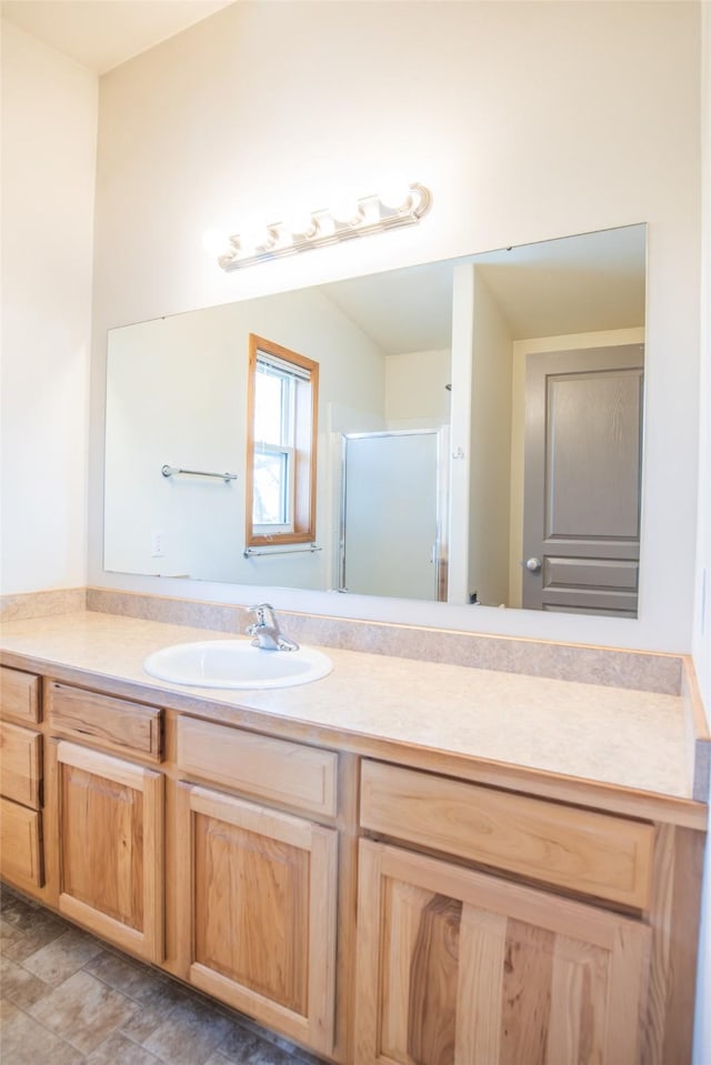 2226 Burlington Ave Unit A, Missoula, MT 59801 - bathroom featuring an enclosed shower and vanity
