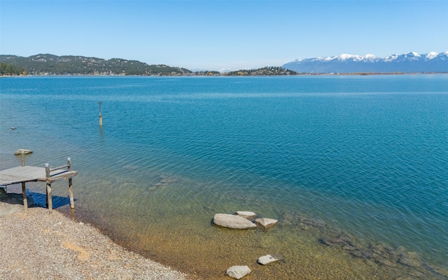 view of water feature featuring a mountain view
