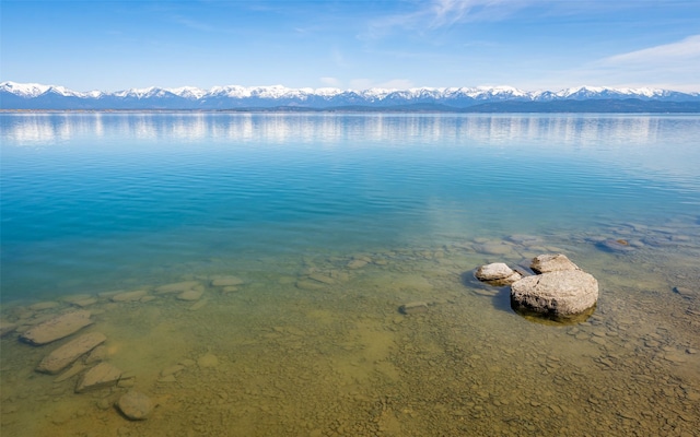 view of water feature featuring a mountain view