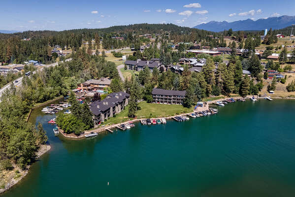 105 Oliver Ln Unit 7, Bigfork, MT 59911 - aerial view of a water and mountain view