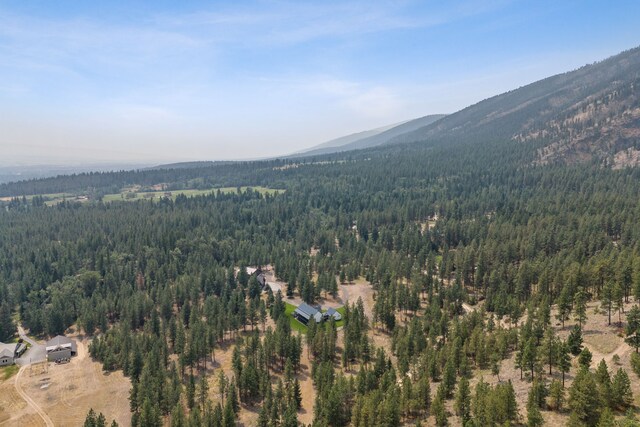 5608 Trinity Way, Florence, MT 59833 - birds eye view of property featuring a view of trees and a mountain view