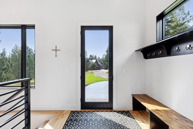 5608 Trinity Way, Florence, MT 59833 - mudroom with baseboards and wood finished floors