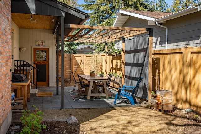 4210 Lincoln Rd, Missoula, MT 59802 - view of patio featuring a pergola and fence