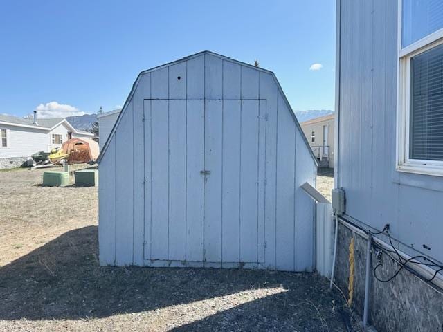 view of shed