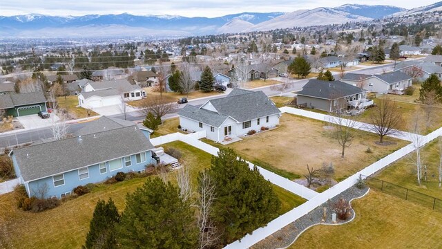 4891 Christian Dr, Missoula, MT 59803 - drone / aerial view featuring a residential view and a mountain view