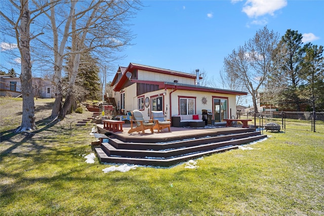wooden deck with a water and mountain view
