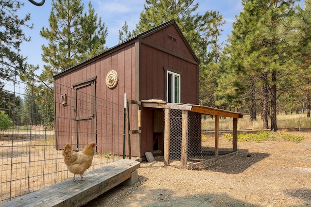 view of outbuilding featuring an outdoor structure
