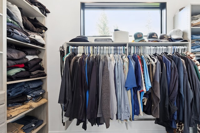 view of walk in closet