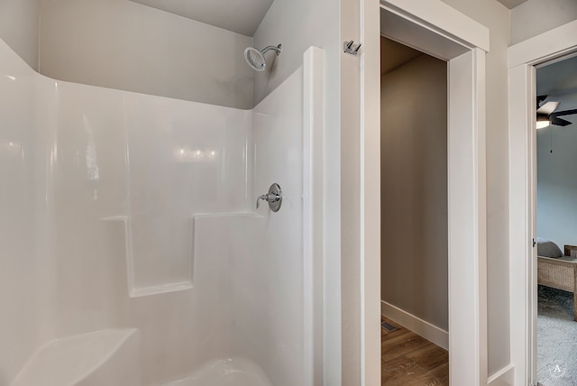 215 Meadow View Loop, East Helena, MT 59635 - bathroom with wood finished floors and a shower