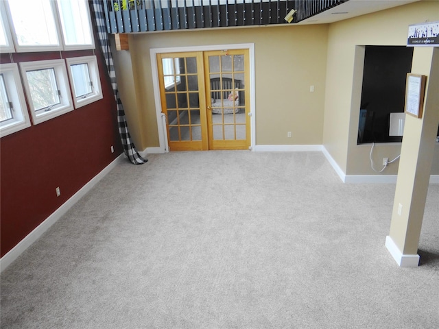 652 Simms Ashuelot Rd, Fort Shaw, MT 59443 - carpeted empty room featuring baseboards and french doors