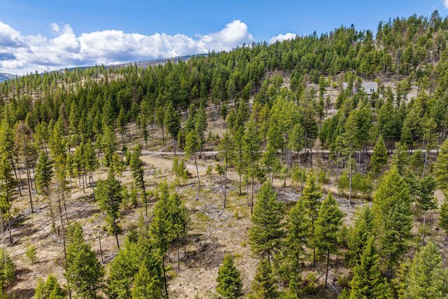 aerial view featuring a view of trees