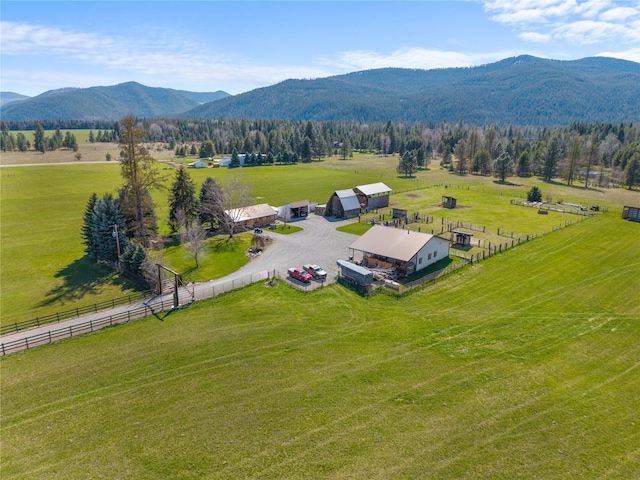 5 Whitepine Ranch Ln, Trout Creek, MT 59874 - birds eye view of property with a mountain view and a rural view