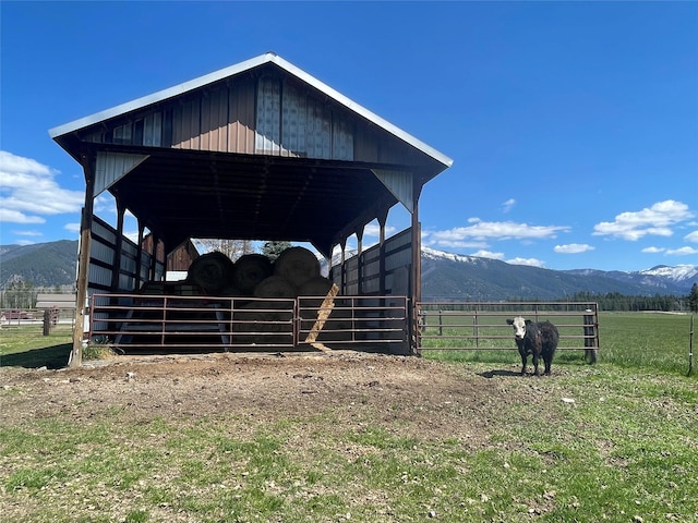 5 Whitepine Ranch Ln, Trout Creek, MT 59874 - view of stable with a mountain view and a rural view