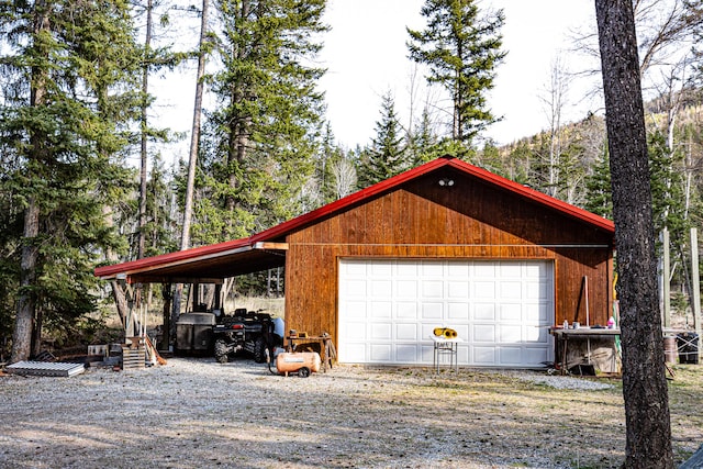 garage featuring a garage