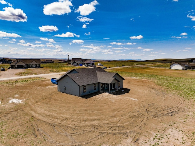 bird's eye view with a rural view