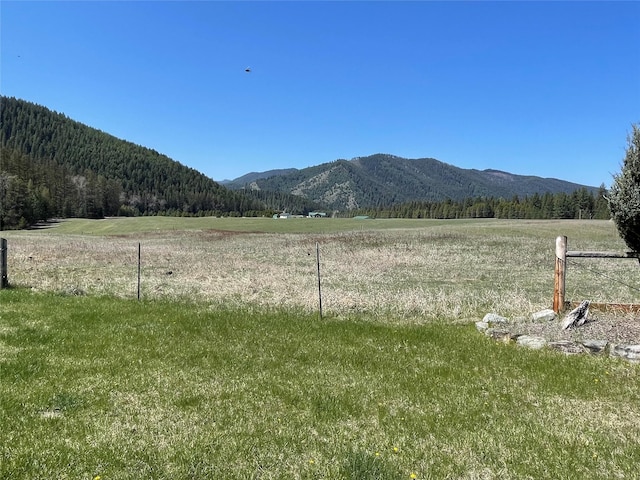 398 Little Beaver Creek Rd, Trout Creek, MT 59874 - mountain view featuring a rural view and a view of trees