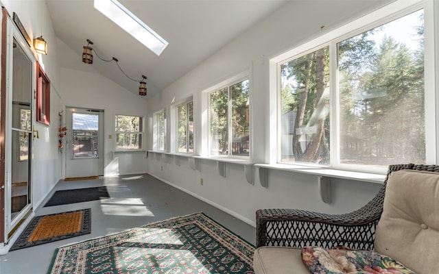 1298 E Mountain Meadow Rd, Kalispell, MT 59901 - sunroom with plenty of natural light, a skylight, and vaulted ceiling