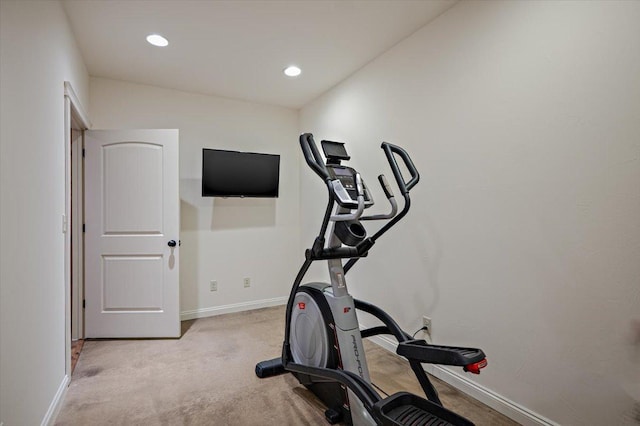 160 Jackson Creek Rd, Clancy, MT 59634 - workout room with light colored carpet and recessed lighting