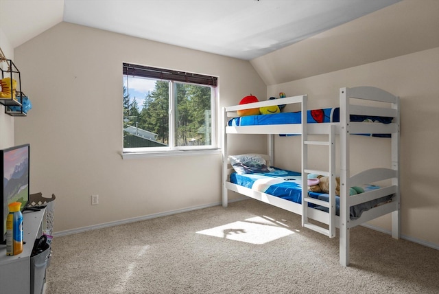 116 Grandview Ter, Lakeside, MT 59922 - carpeted bedroom with vaulted ceiling and baseboards